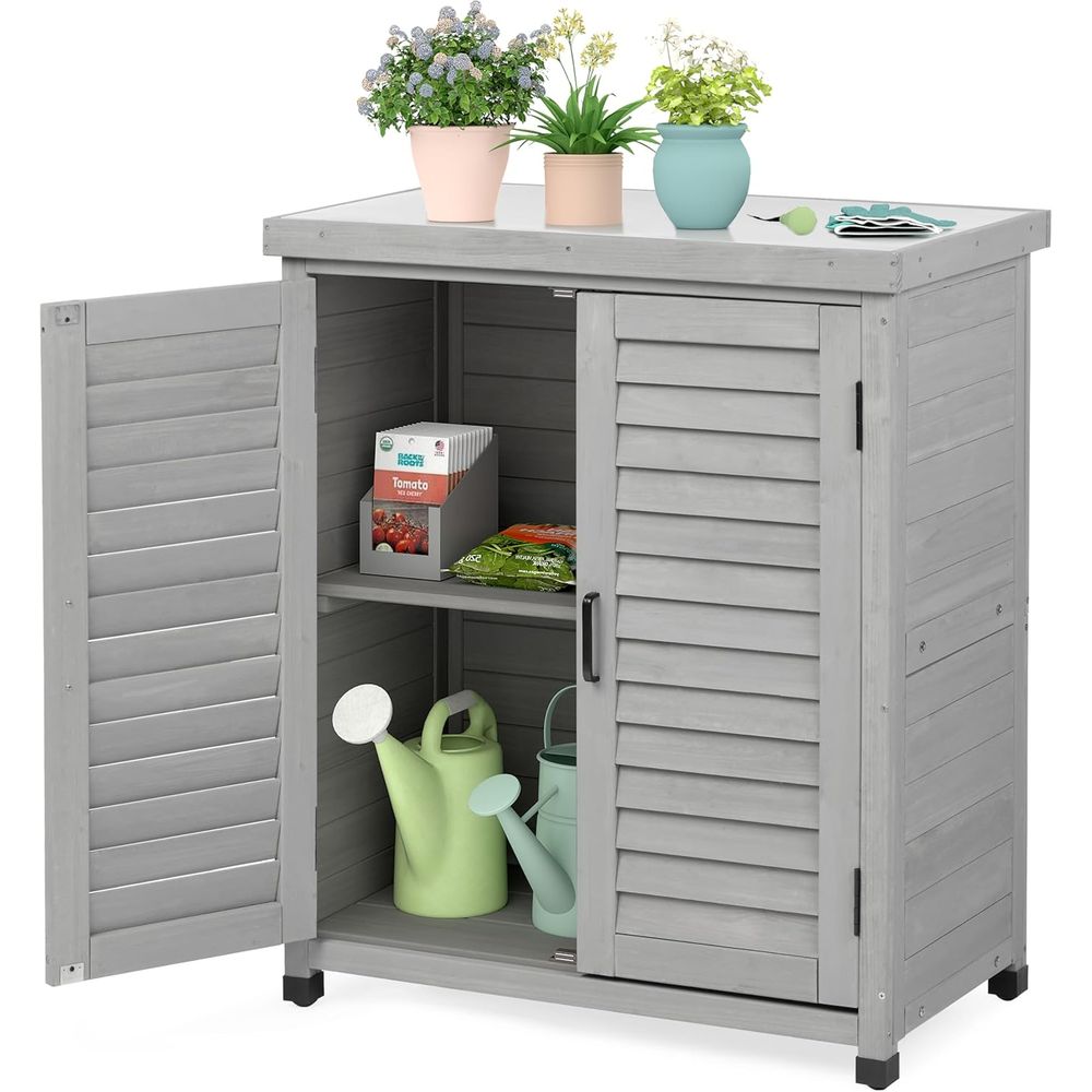 Outdoor Furniture With Storage - Уличный шкаф для хранения и стол-верстак