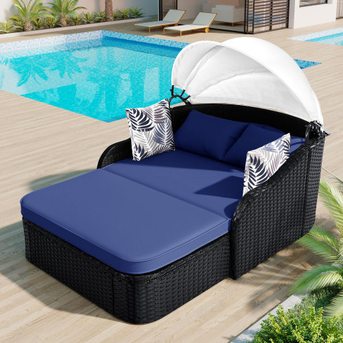 Outdoor Daybed Furniture - Уличная кушетка 79,9 дюйма с регулируемым