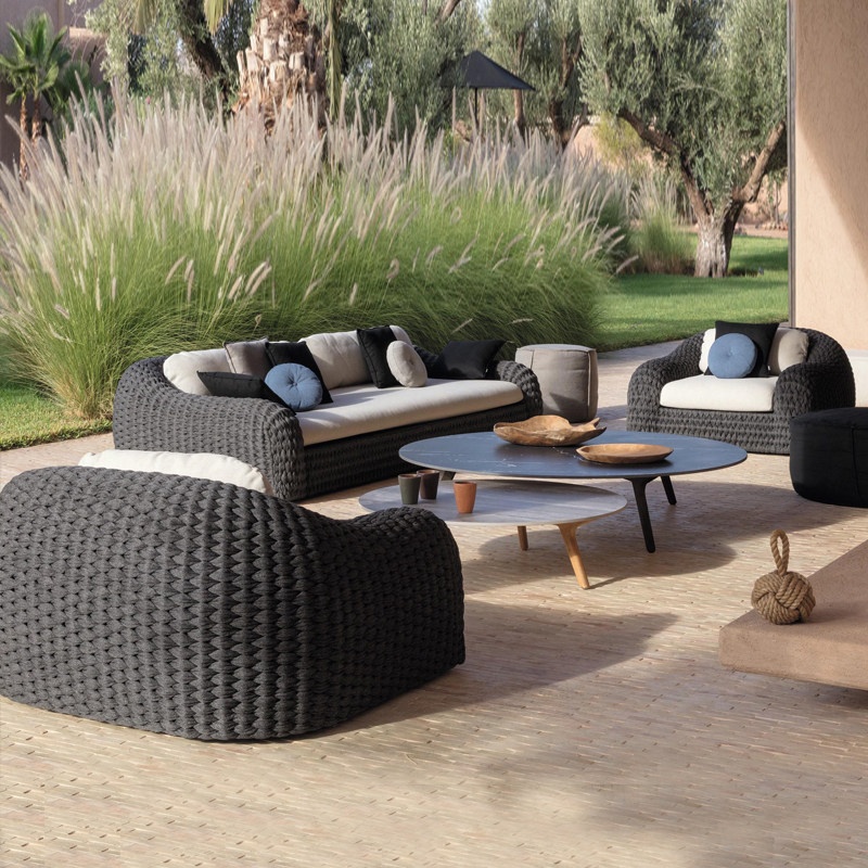 Outdoor Furniture Europe - Современный минималистичный уличный диван из ротанга,