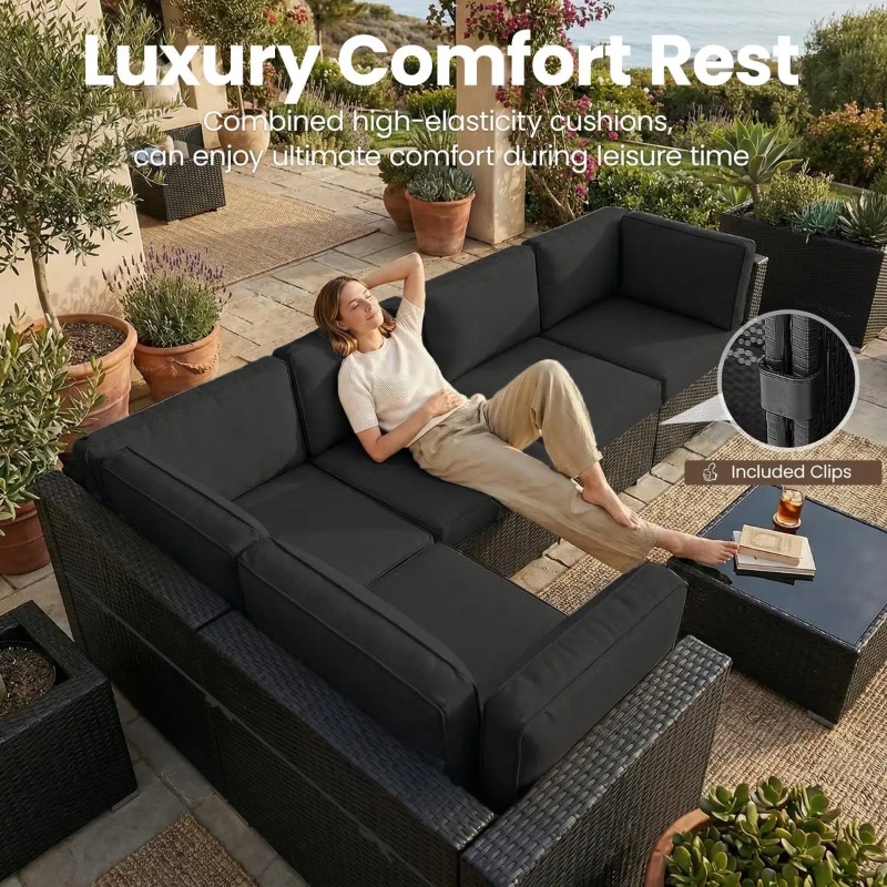 8-местный комплект плетеной ме – обзор и цена Outdoor Furniture With Fire Pit Table