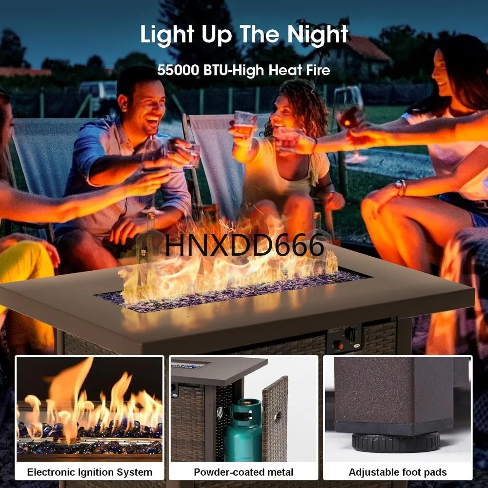 7-местный комплект садовой меб – обзор и цена Outdoor Furniture With Fire Pit Table
