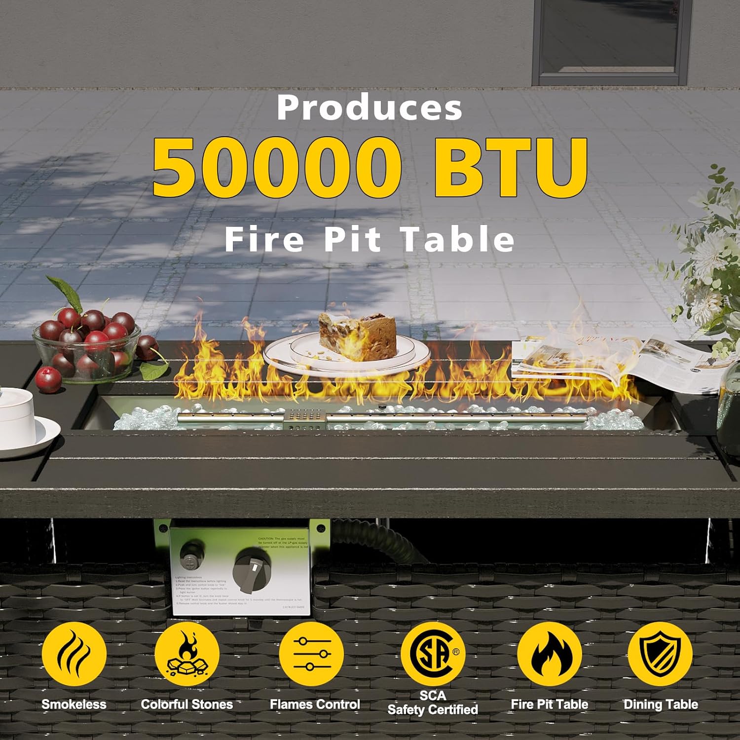 Комплект садовой мебели с пати – обзор и цена Outdoor Furniture With Fire Pit Table