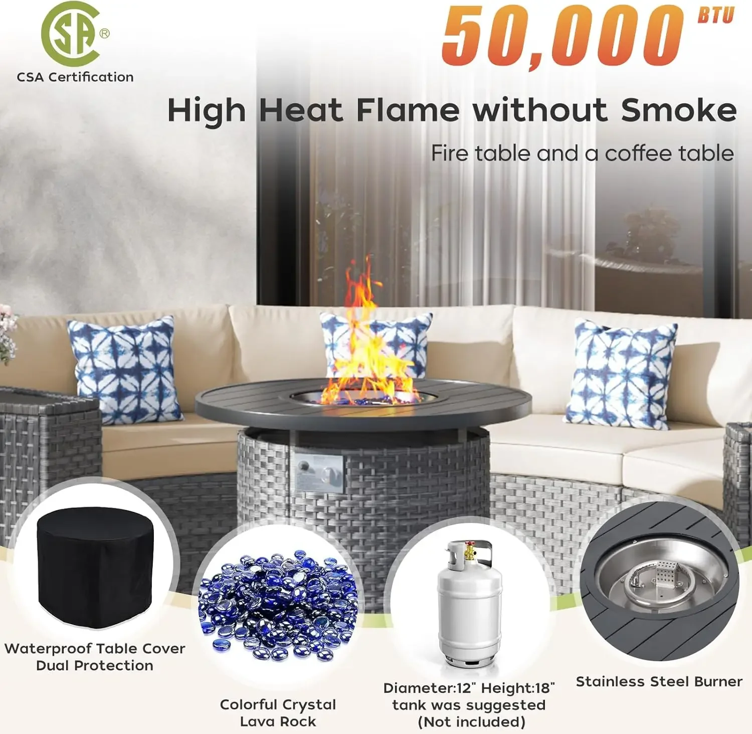 l Комплект мебели для патио с  – обзор и цена Outdoor Furniture With Fire Pit Table