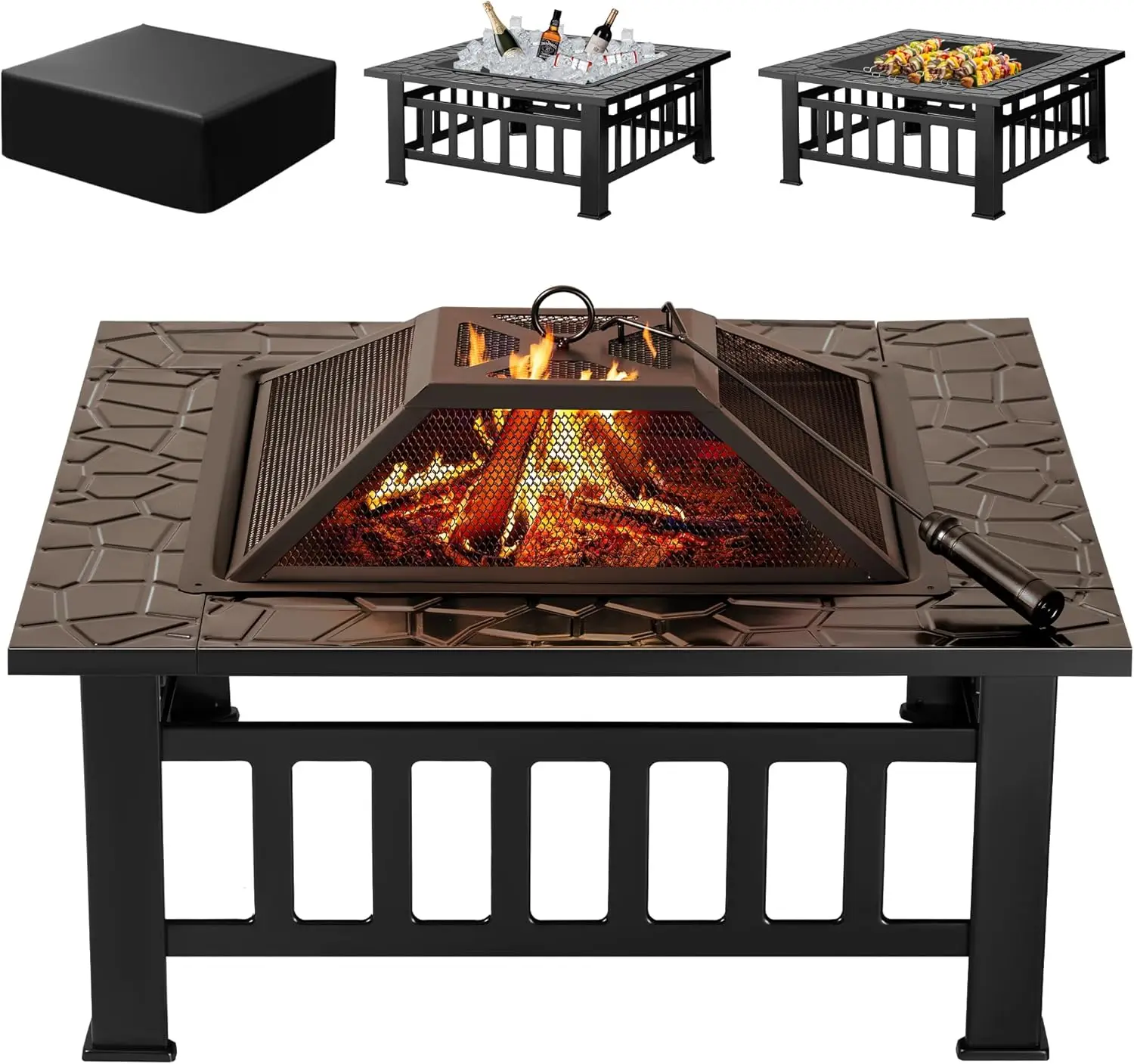 Уличный очаг-костровище, 32-дю – обзор и цена Outdoor Furniture With Fire Pit Table