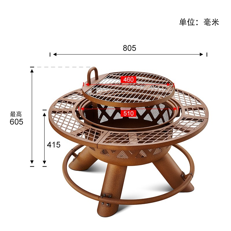 Современный уличный стальной м – обзор и цена Outdoor Furniture With Fire Pit Table