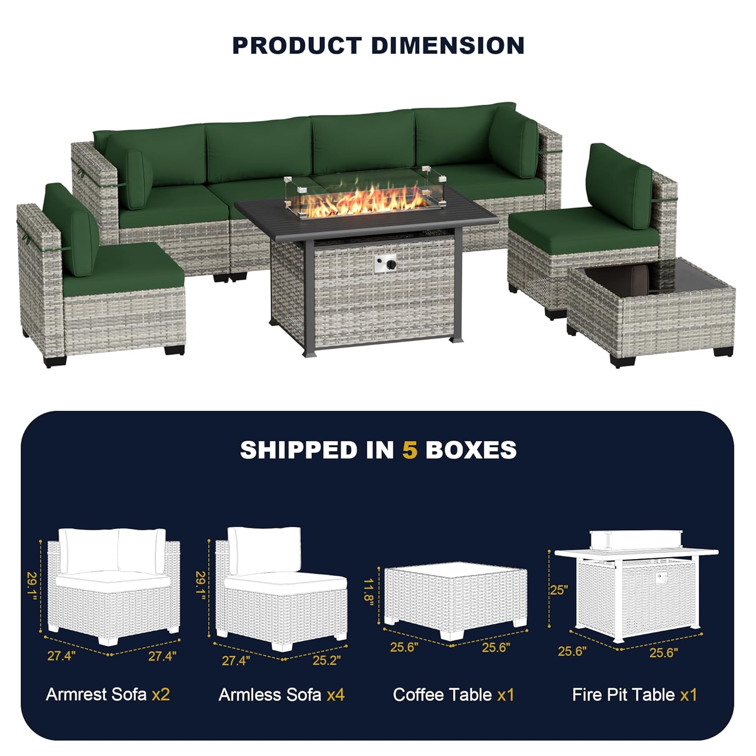 Комплект садовой мебели из 8 п – обзор и цена Outdoor Furniture With Fire Pit Table
