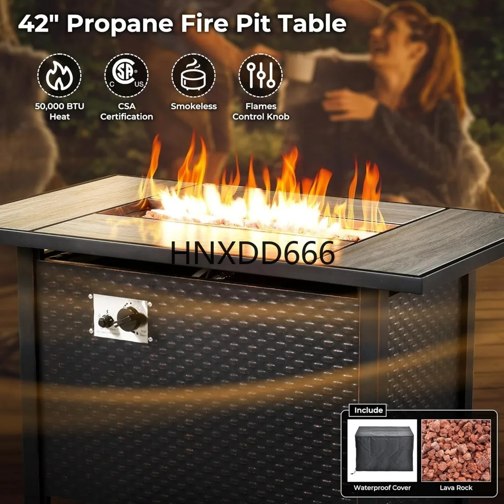 Уличный комплект мебели для па – обзор и цена Outdoor Furniture With Fire Pit Table
